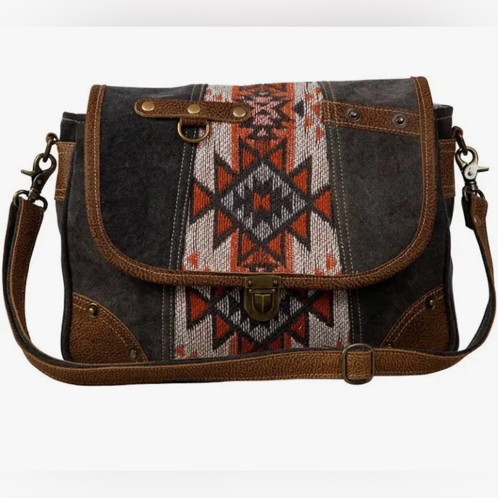 Myra Bag Black and Brown Crossbody